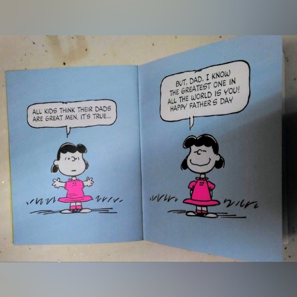 Vintage Charlie Brown Father's day card - Picture 5 of 5